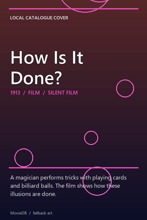 How Is It Done? poster