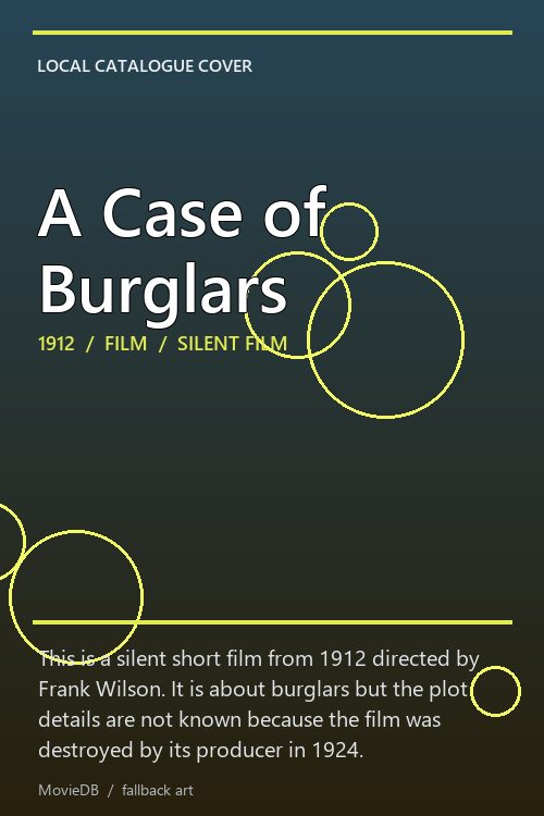 A Case of Burglars poster