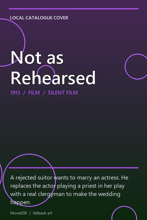 Not as Rehearsed poster