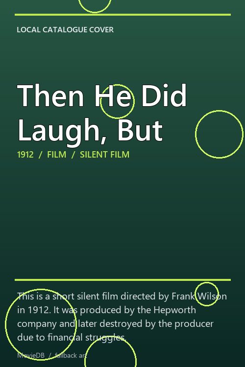 Then He Did Laugh, But poster
