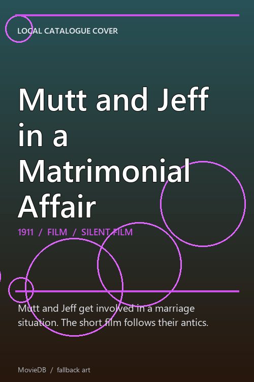 Mutt and Jeff in a Matrimonial Affair poster