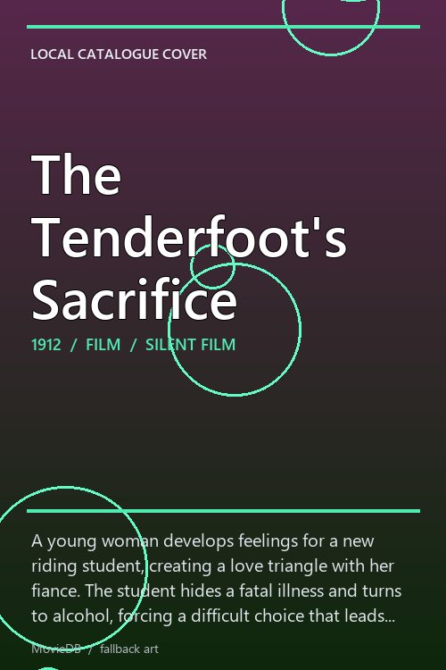The Tenderfoot's Sacrifice poster