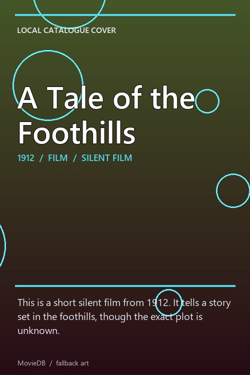 A Tale of the Foothills poster