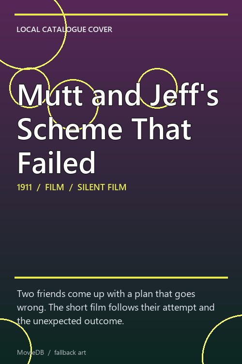 Mutt and Jeff's Scheme That Failed poster