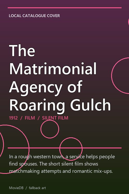The Matrimonial Agency of Roaring Gulch poster