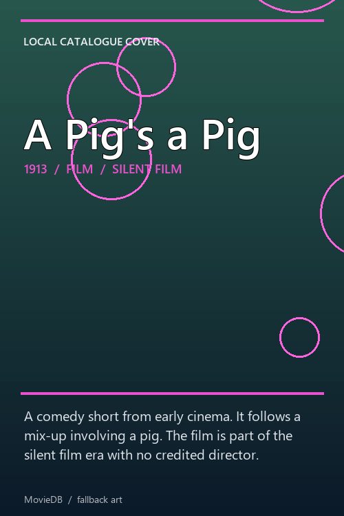 A Pig's a Pig poster