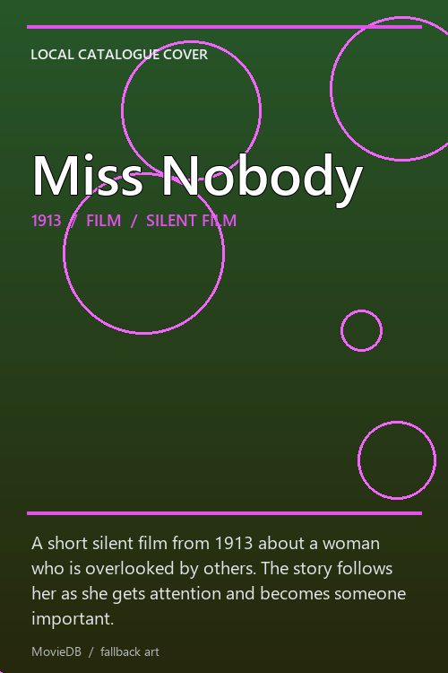 Miss Nobody poster