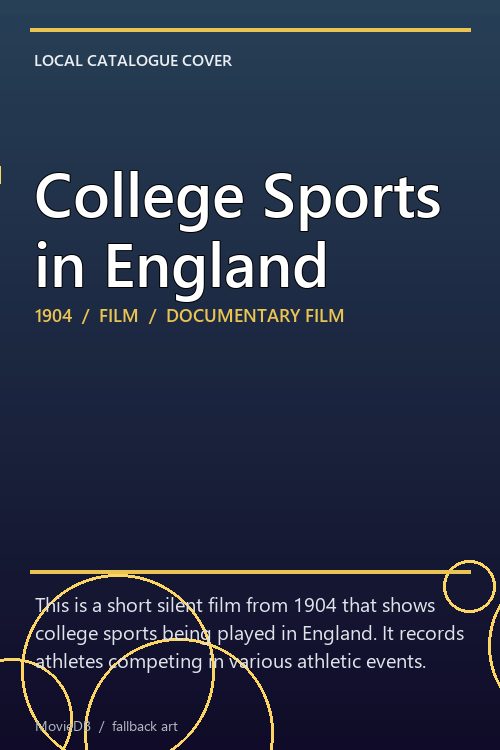 College Sports in England poster