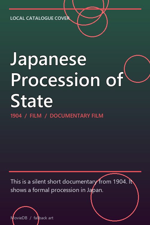 Japanese Procession of State poster