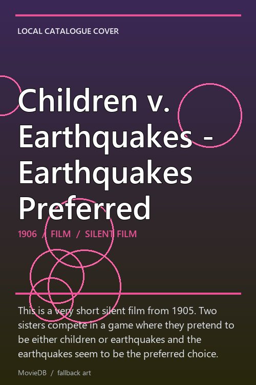 Children v. Earthquakes - Earthquakes Preferred poster