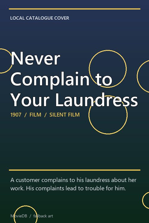 Never Complain to Your Laundress poster
