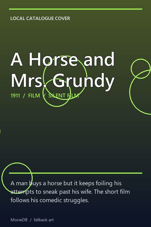 A Horse and Mrs. Grundy poster