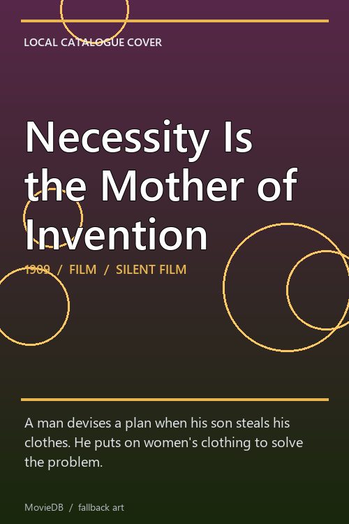 Necessity Is the Mother of Invention poster