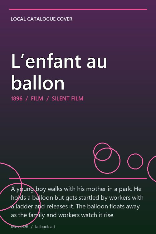 L’enfant au ballon poster