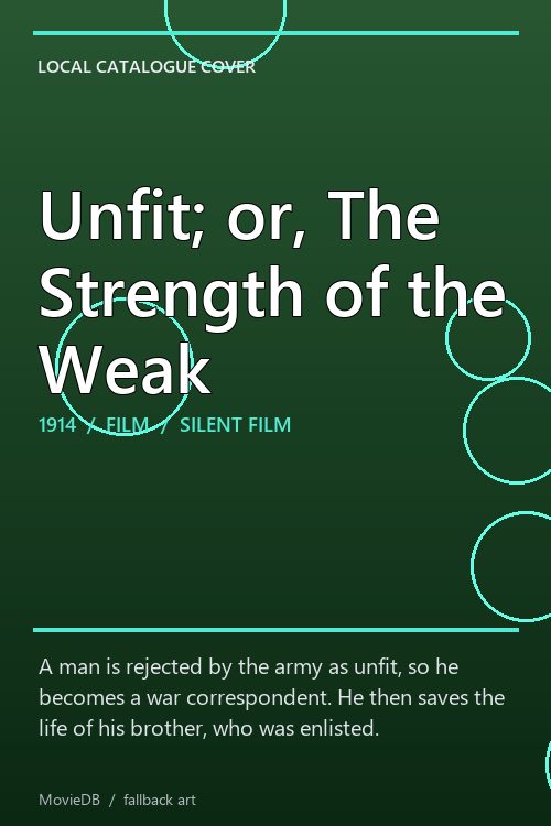 Unfit; or, The Strength of the Weak poster
