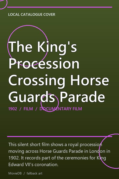 The King's Procession Crossing Horse Guards Parade poster