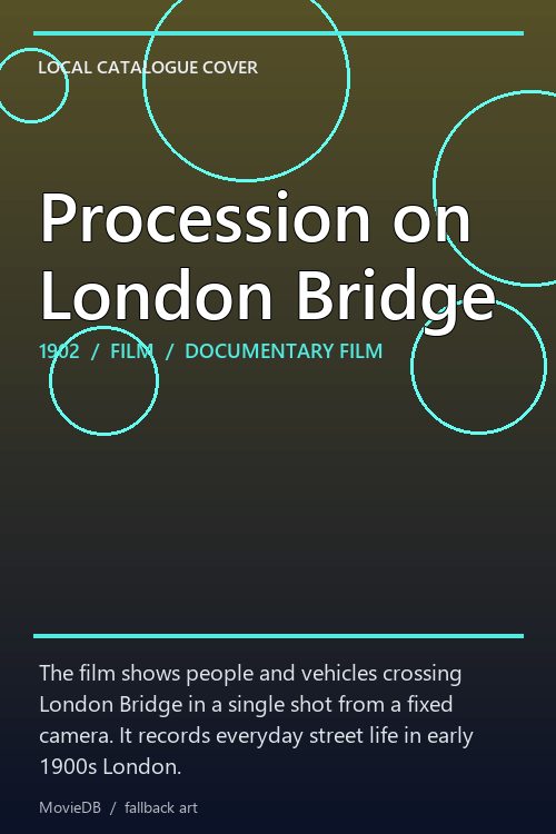 Procession on London Bridge poster
