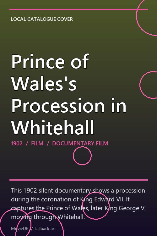 Prince of Wales's Procession in Whitehall poster