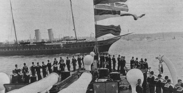 The Naval Review: Progress of the Royal Yacht poster