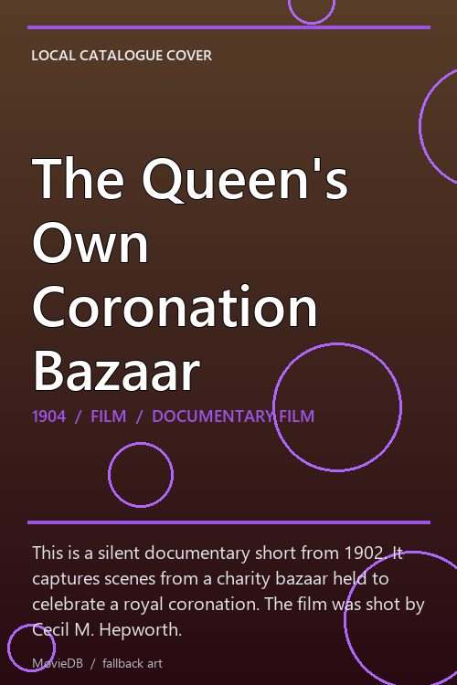 The Queen's Own Coronation Bazaar poster