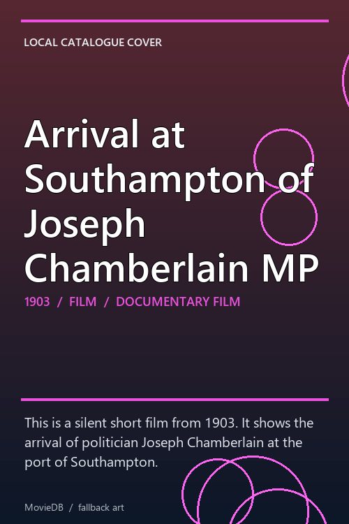 Arrival at Southampton of Joseph Chamberlain MP poster