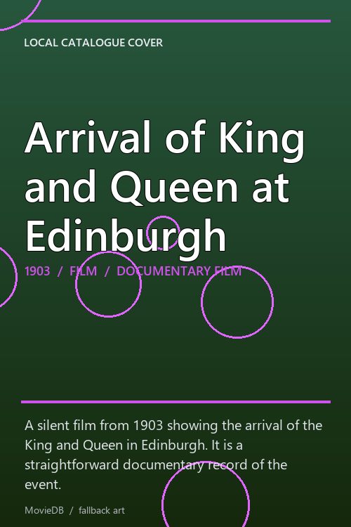 Arrival of King and Queen at Edinburgh poster