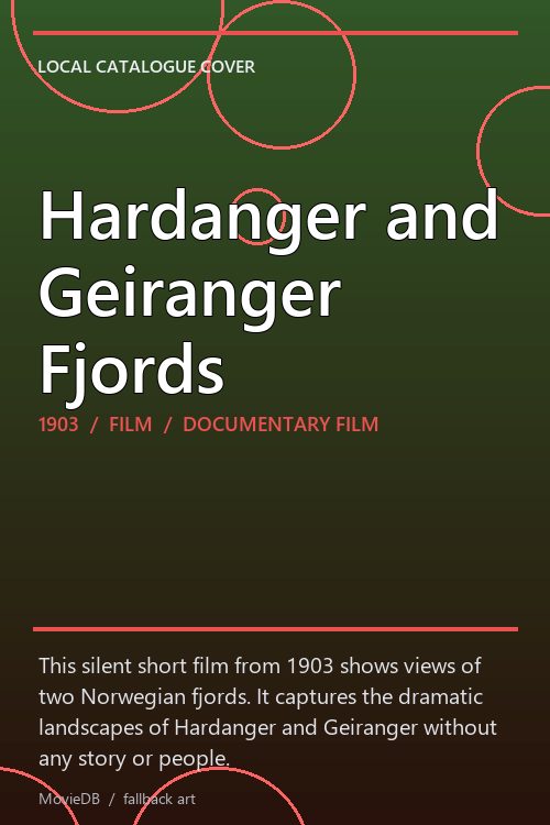 Hardanger and Geiranger Fjords poster