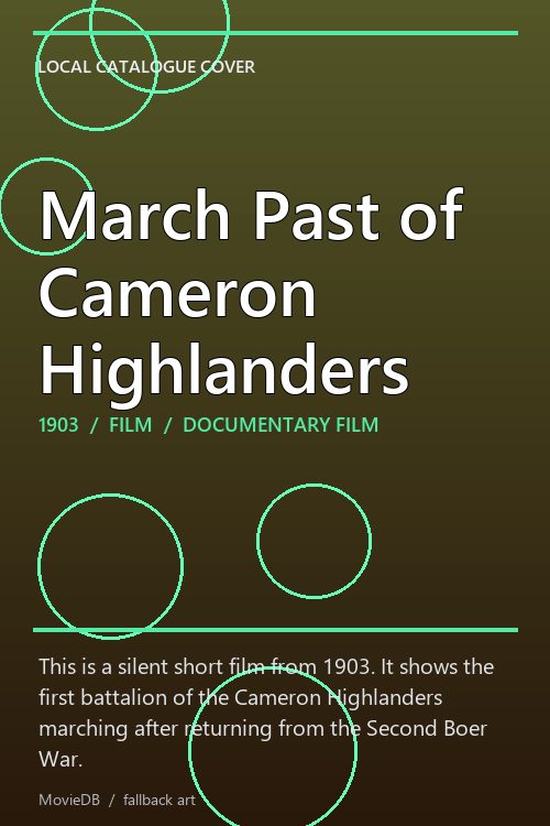 March Past of Cameron Highlanders poster