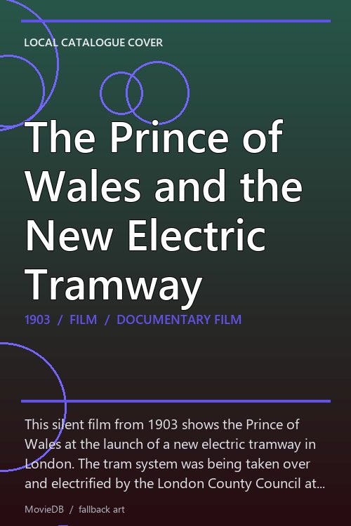 The Prince of Wales and the New Electric Tramway poster