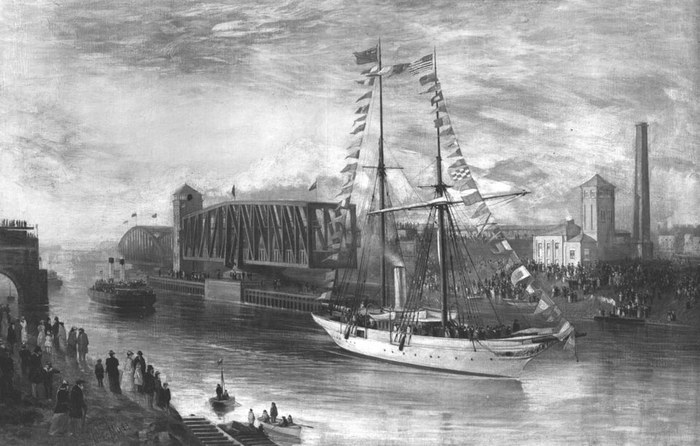 Visit to the Manchester Ship Canal poster