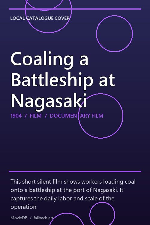 Coaling a Battleship at Nagasaki poster