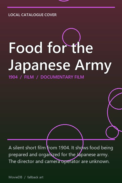 Food for the Japanese Army poster