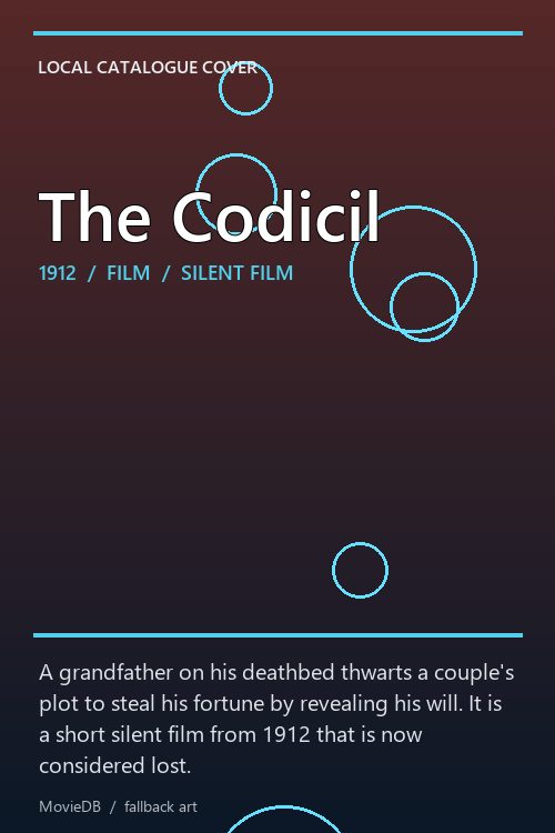 The Codicil poster