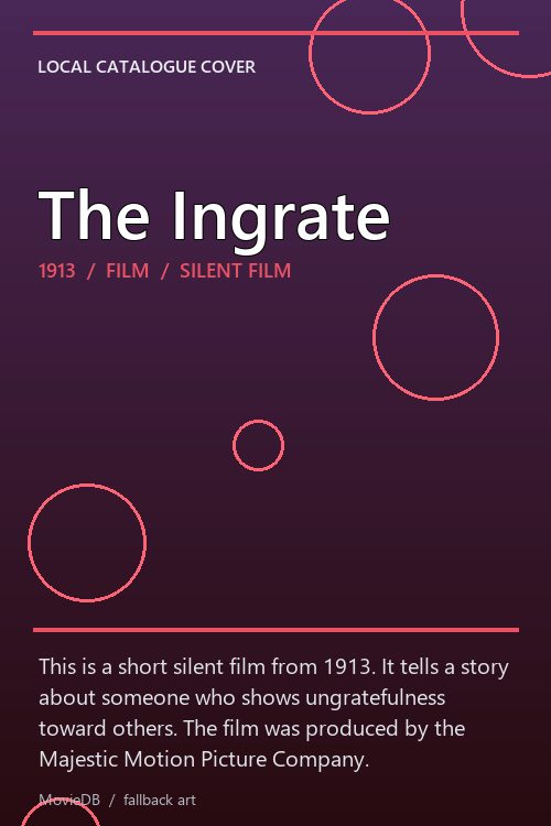 The Ingrate poster