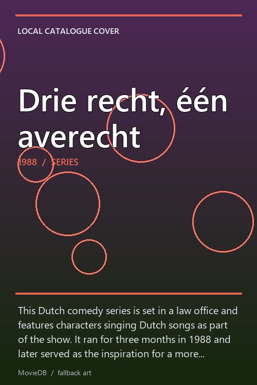 Drie recht, één averecht poster