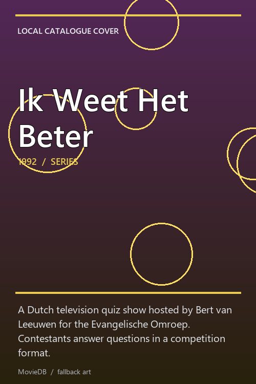 Ik Weet Het Beter poster