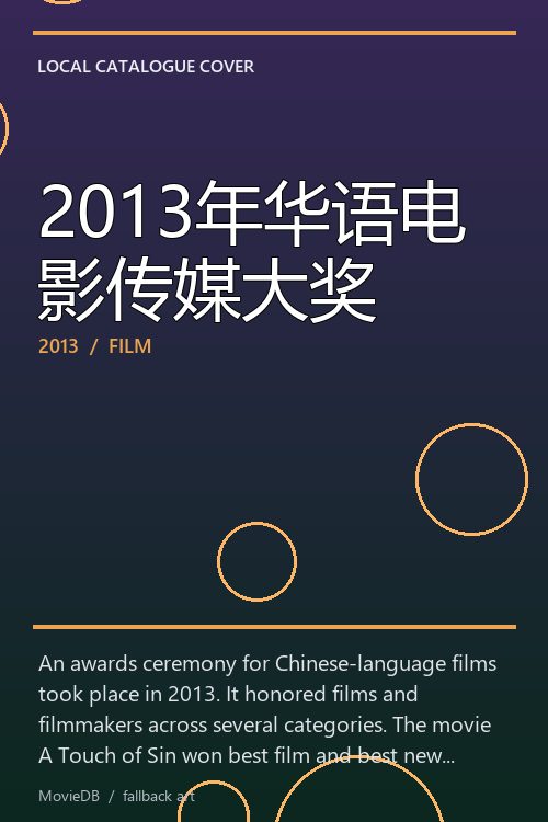 2013年华语电影传媒大奖 poster