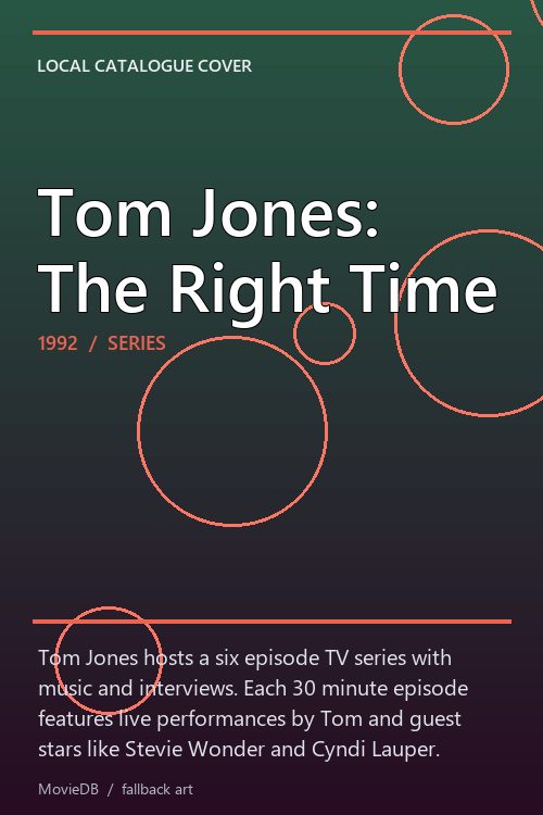 Tom Jones: The Right Time poster