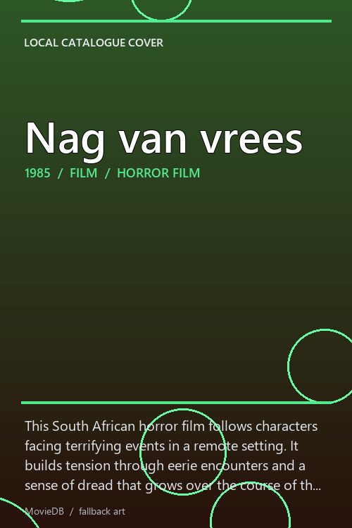 Nag van vrees poster