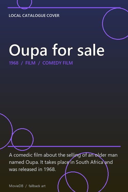 Oupa for sale poster