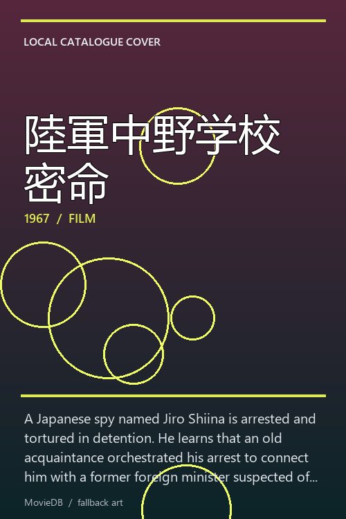 陸軍中野学校 密命 poster