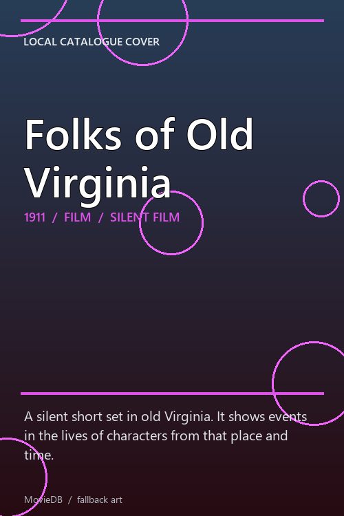 Folks of Old Virginia poster