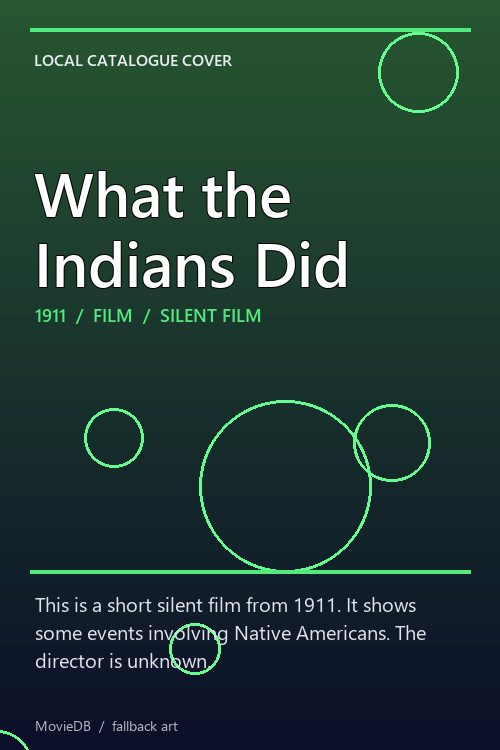 What the Indians Did poster