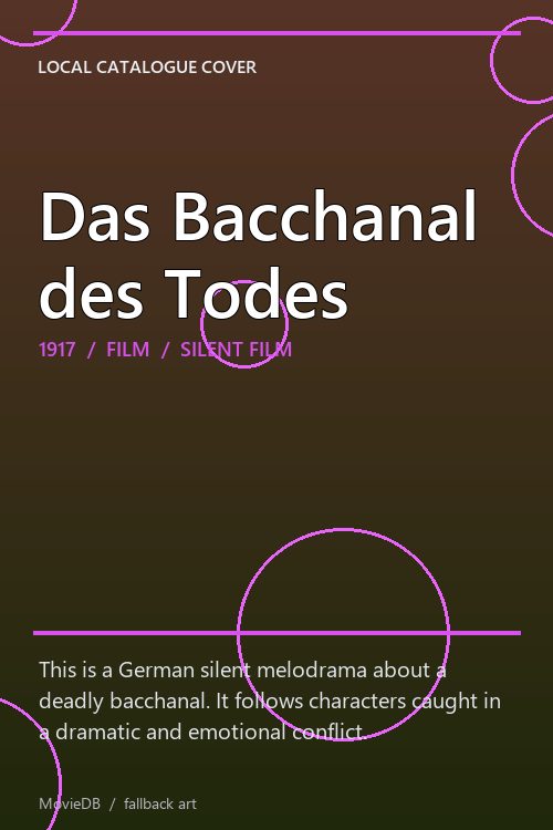 Das Bacchanal des Todes poster