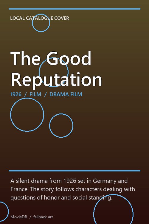 The Good Reputation poster