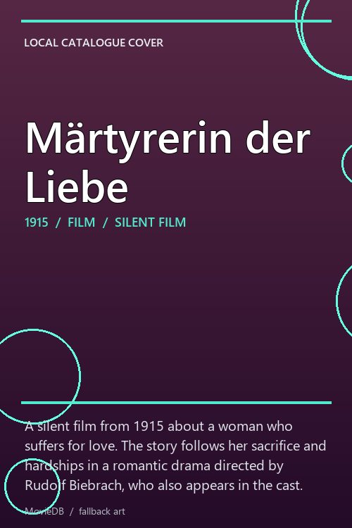 Märtyrerin der Liebe poster