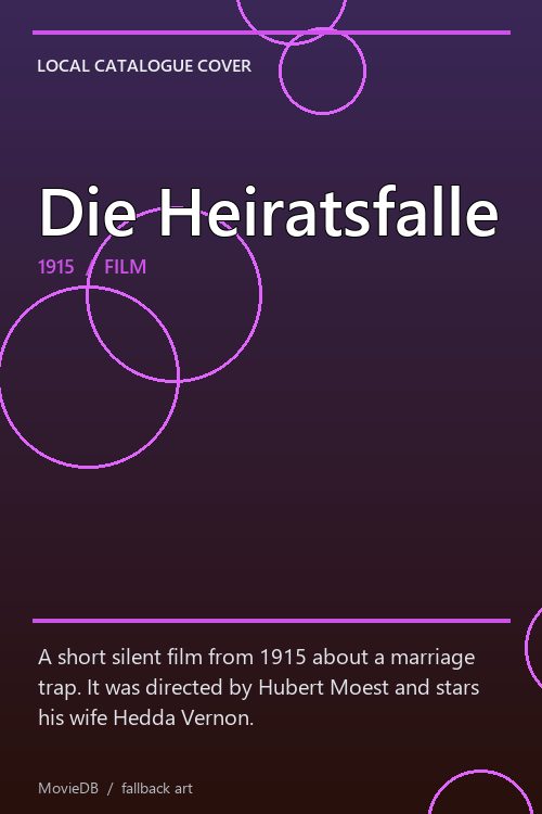 Die Heiratsfalle poster