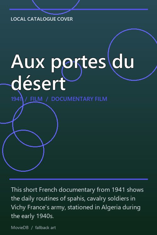 Aux portes du désert poster