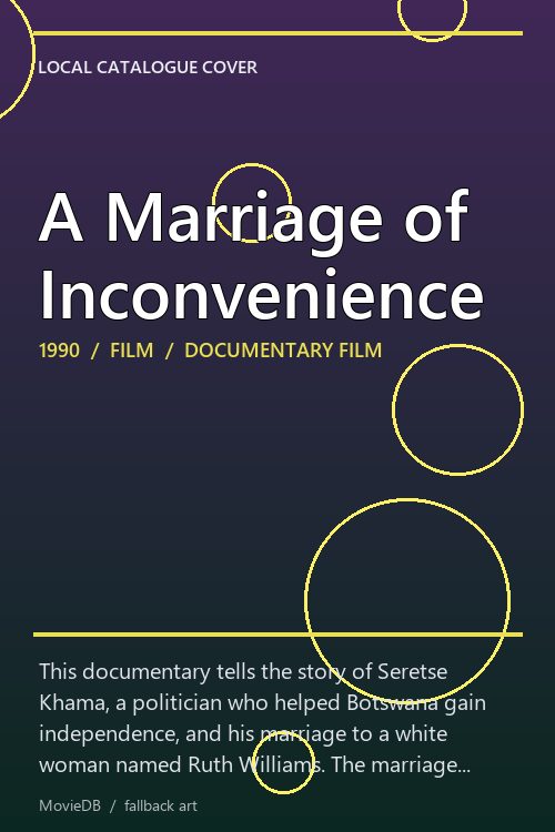 A Marriage of Inconvenience poster