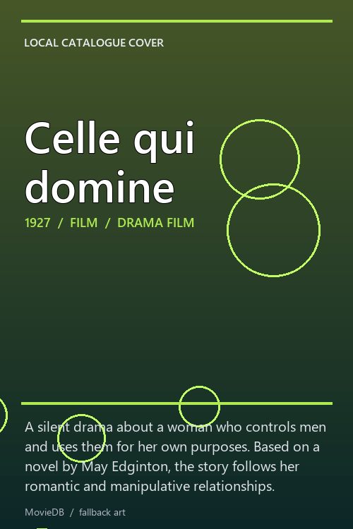 Celle qui domine poster